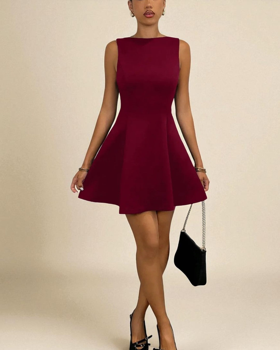 Ivy Mini Dress - Burgundy