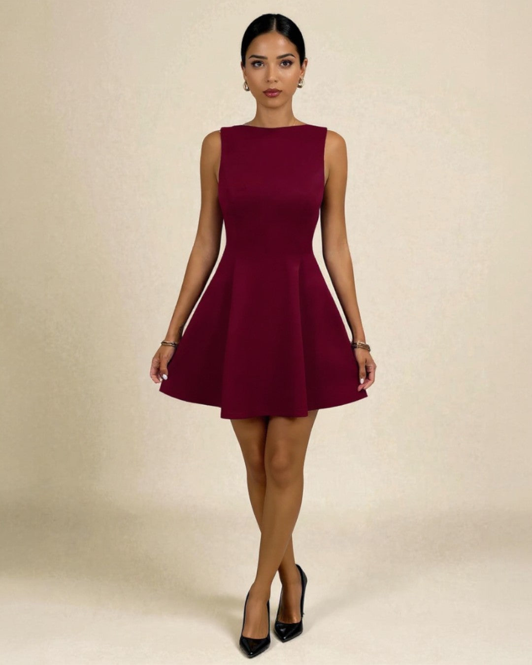 Ivy Mini Dress - Burgundy