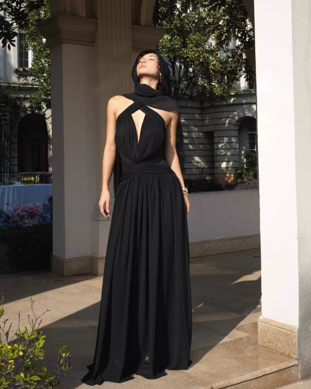 Jaya Black Evening Gown, prom gown, maxi gown