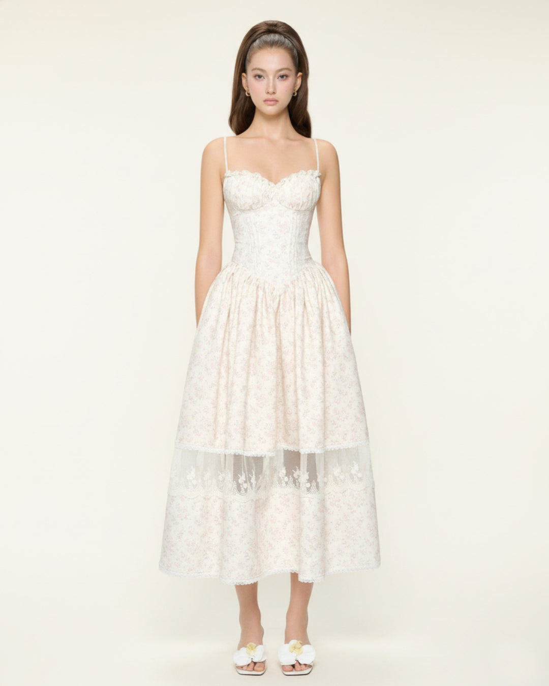 Josie Floral Midi Dress, Jubin dress, vietnamese dress