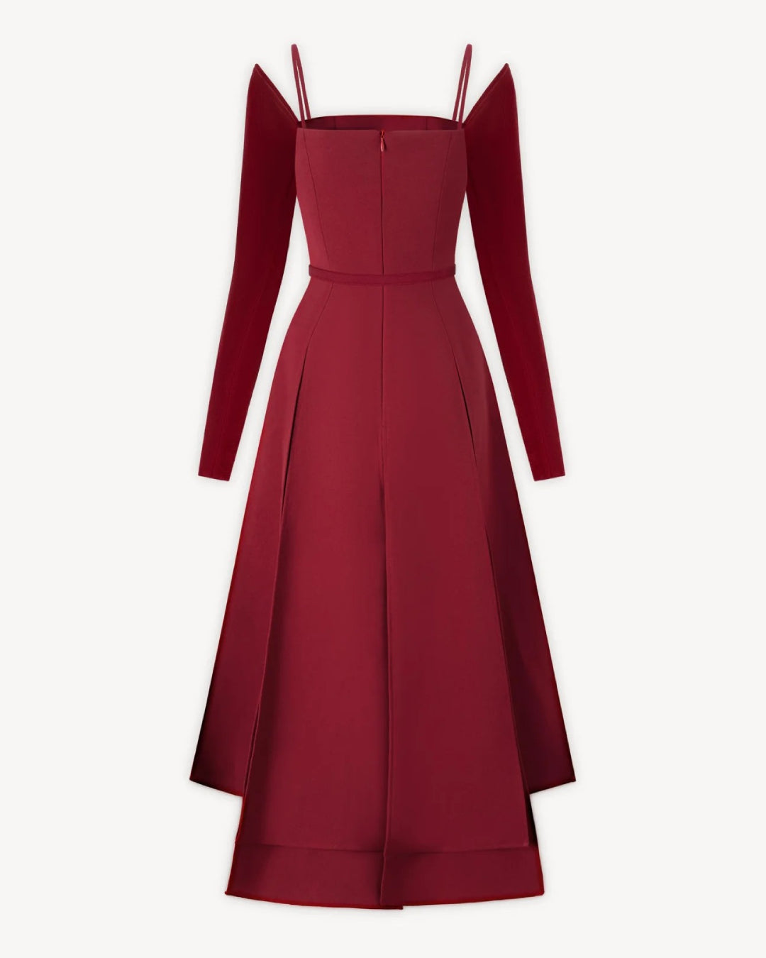 Juliana Burgundy Midi Dress, Winter Cocktail Dress, winter wedding guest dress, winter formal dress