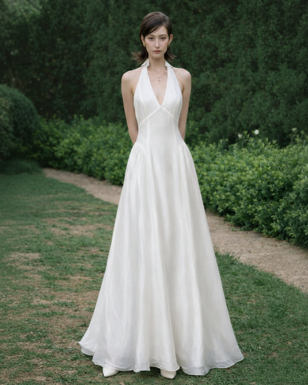 Juliette Ivory Midi Dress - Ethereal Dress for Women M Juliette Ivory Midi Dress - Ethereal Dress for Women M