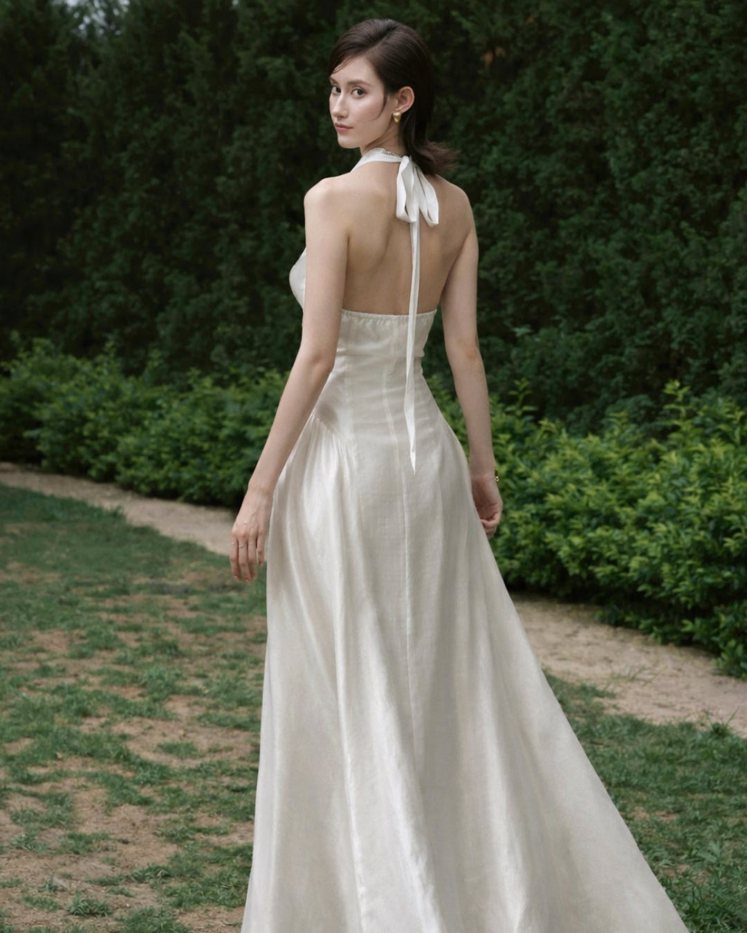 Juliette Ivory Midi Dress, ethereal maxi dress, flowy ethereal wedding dress​, white ethereal dress​