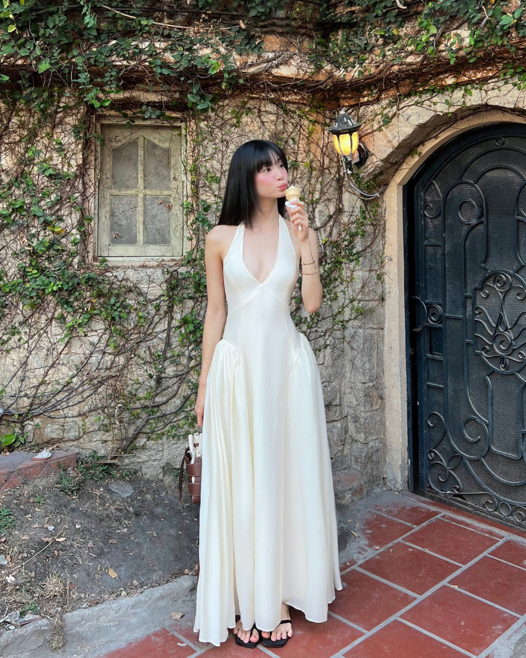 Juliette Ivory Midi Dress - Ethereal Dress for Women M Juliette Ivory Midi Dress - Ethereal Dress for Women M