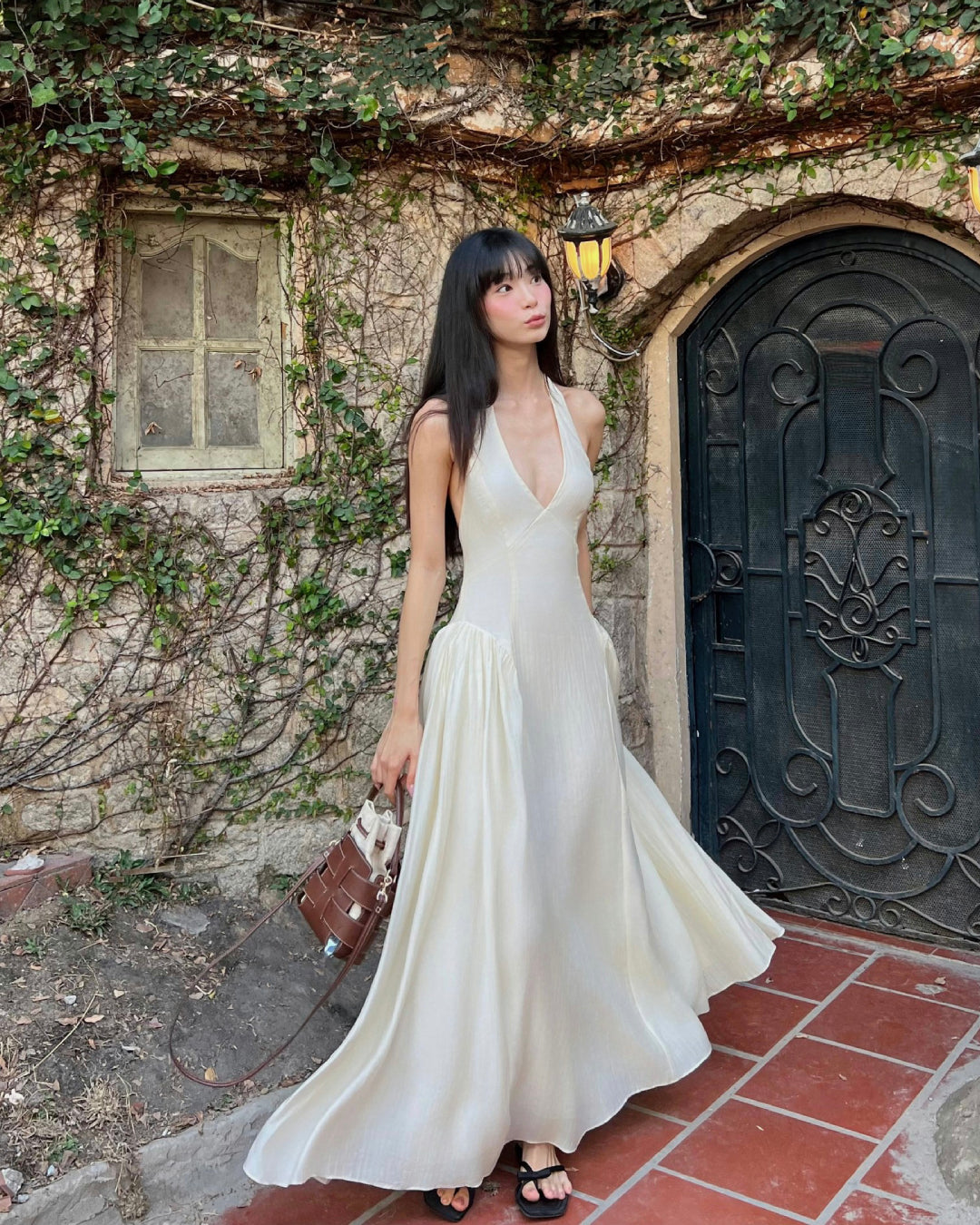 Juliette Midi Dress in Ivory, dress in prom​, formal dress for women, shirt dress