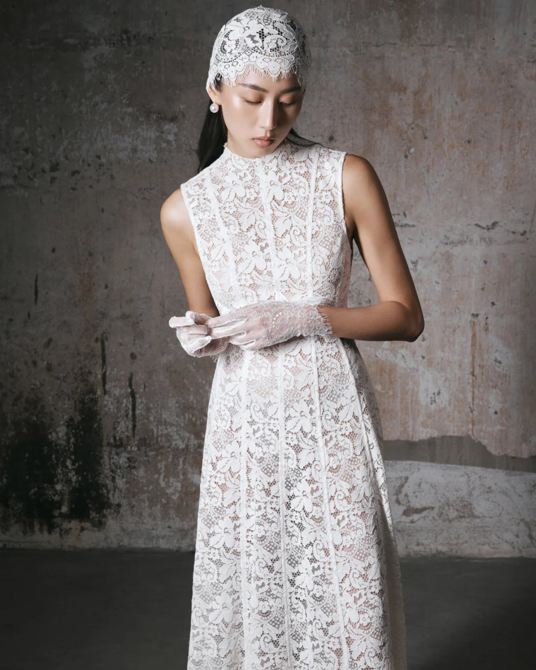 Kinsley Lace Midi Dress - Ivory