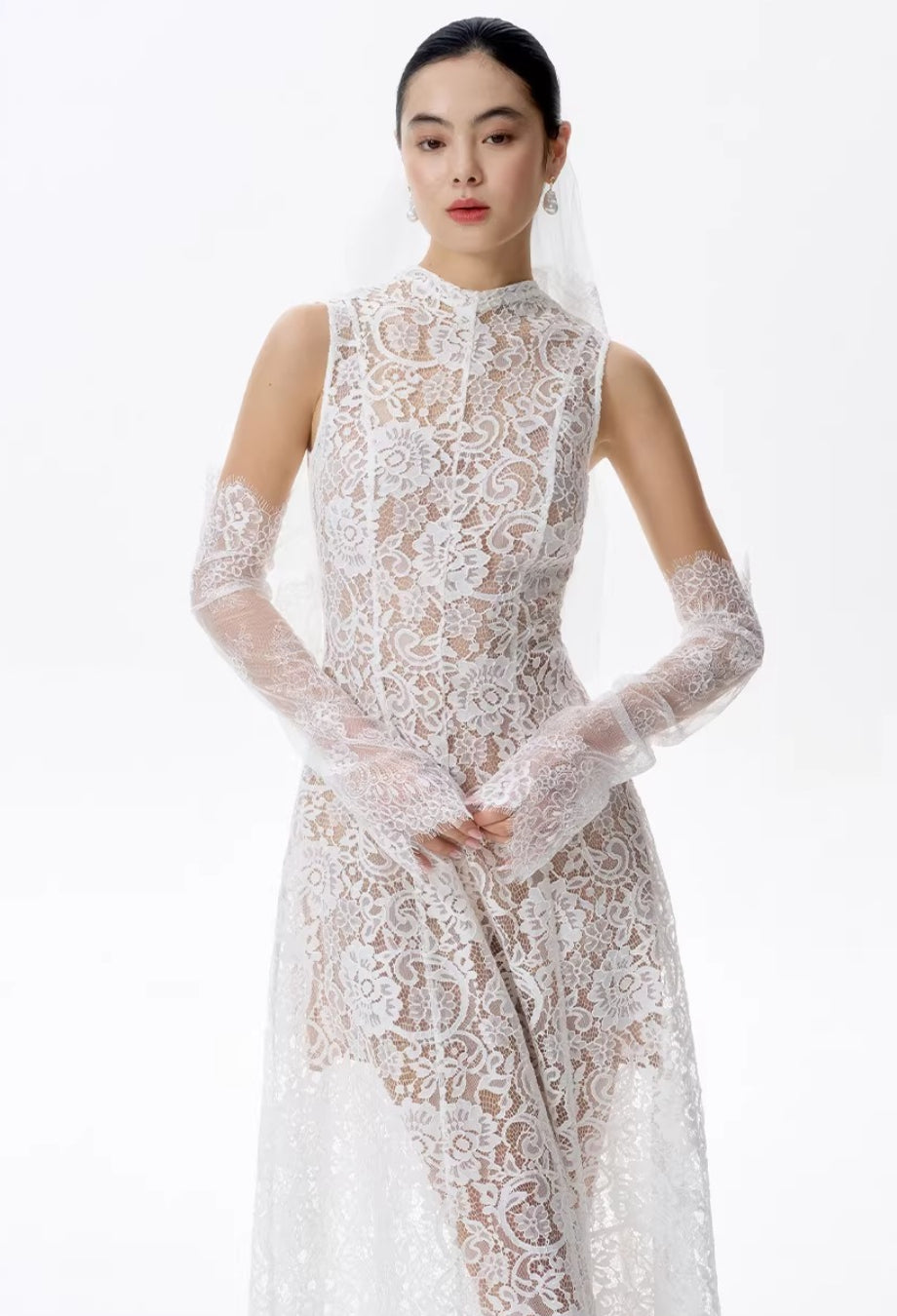 Kinsley White Floral Lace Midi Dress, white lace midi dress, lace bridal dress, lace cocktail dress