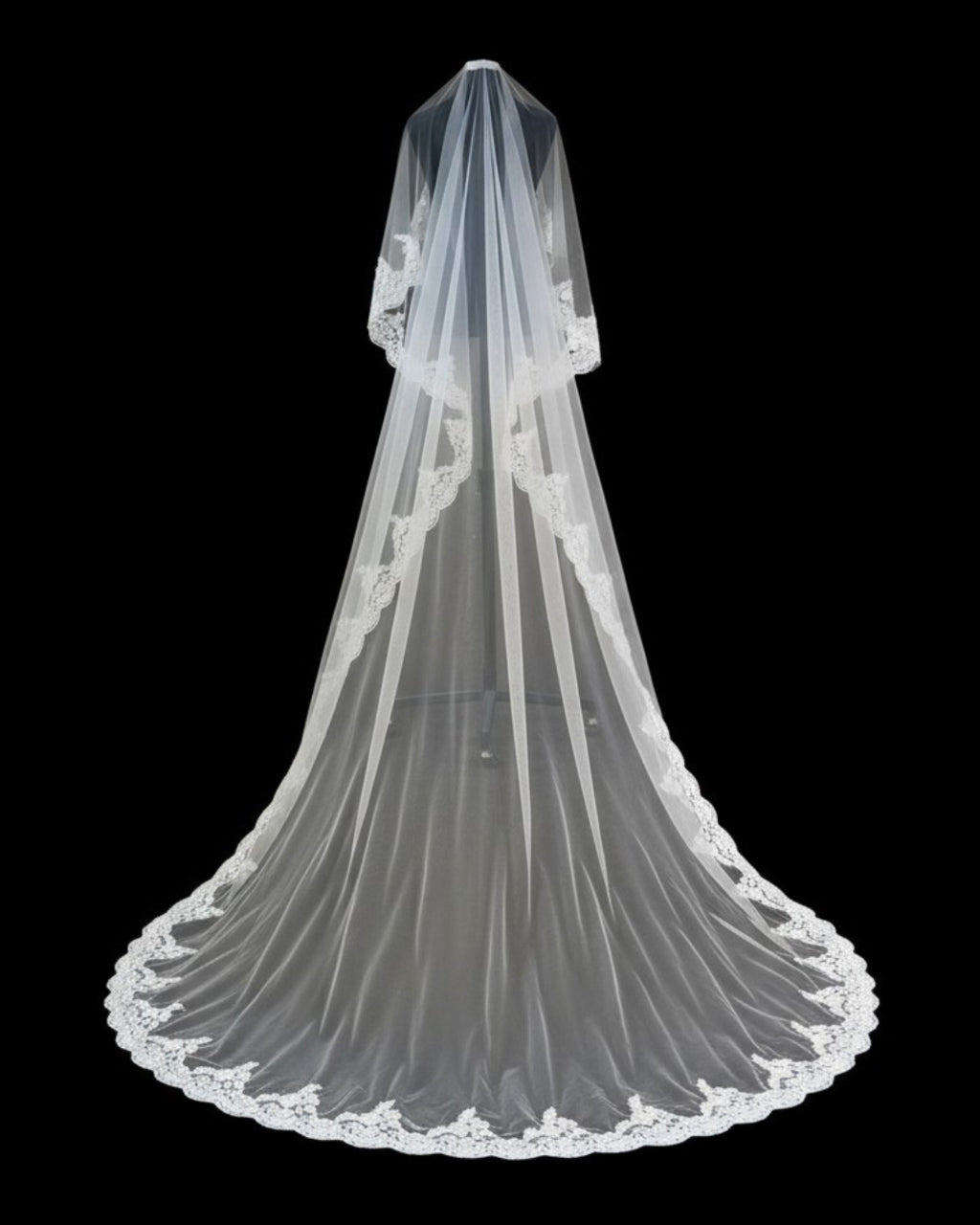 Lace Bridal Veil - Ivory