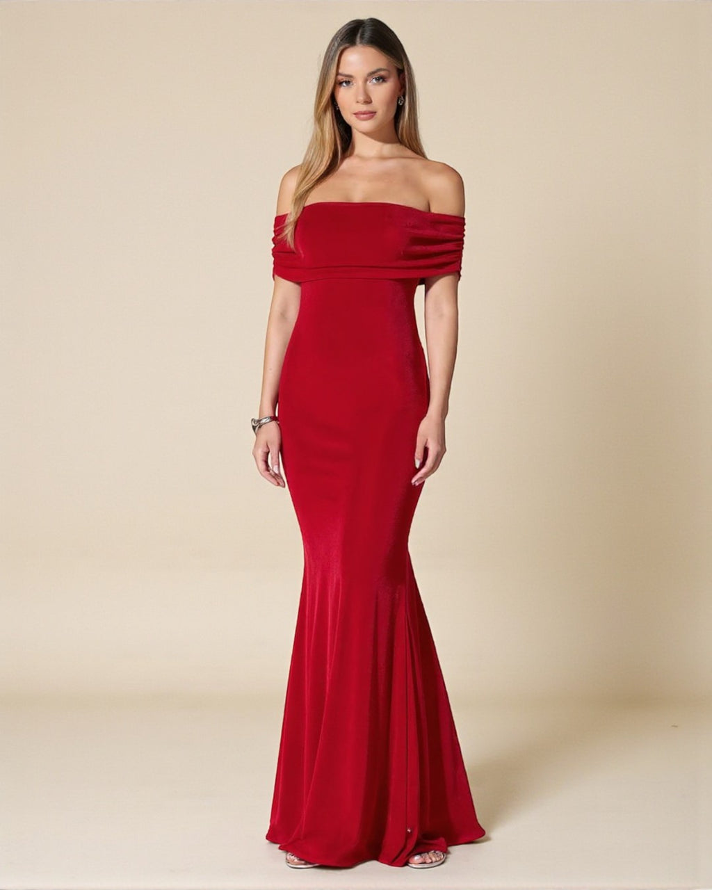 Baby boo dresses inspired – Layla Red Off Shoulder Maxi Dress