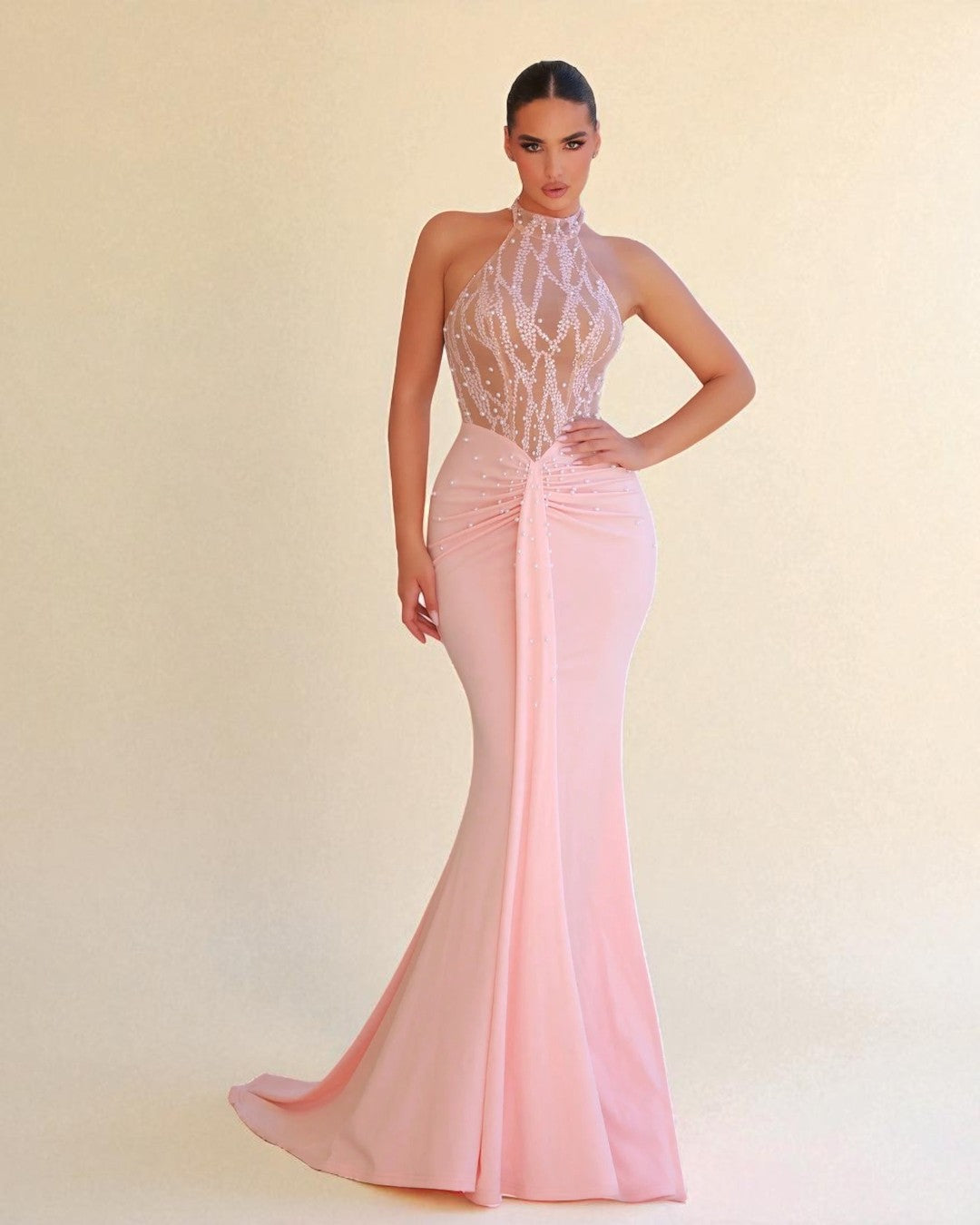 Leilani Corset Dress - Blush Pink