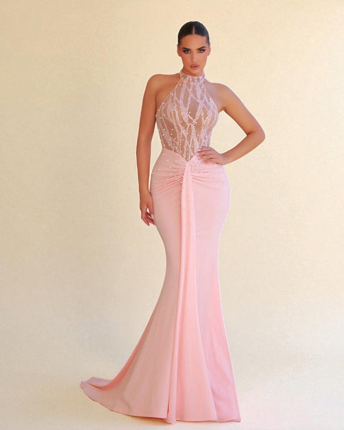 Leilani Corset Dress - Blush Pink