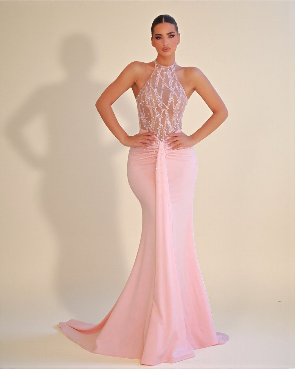 Leilani Corset Dress - Blush Pink