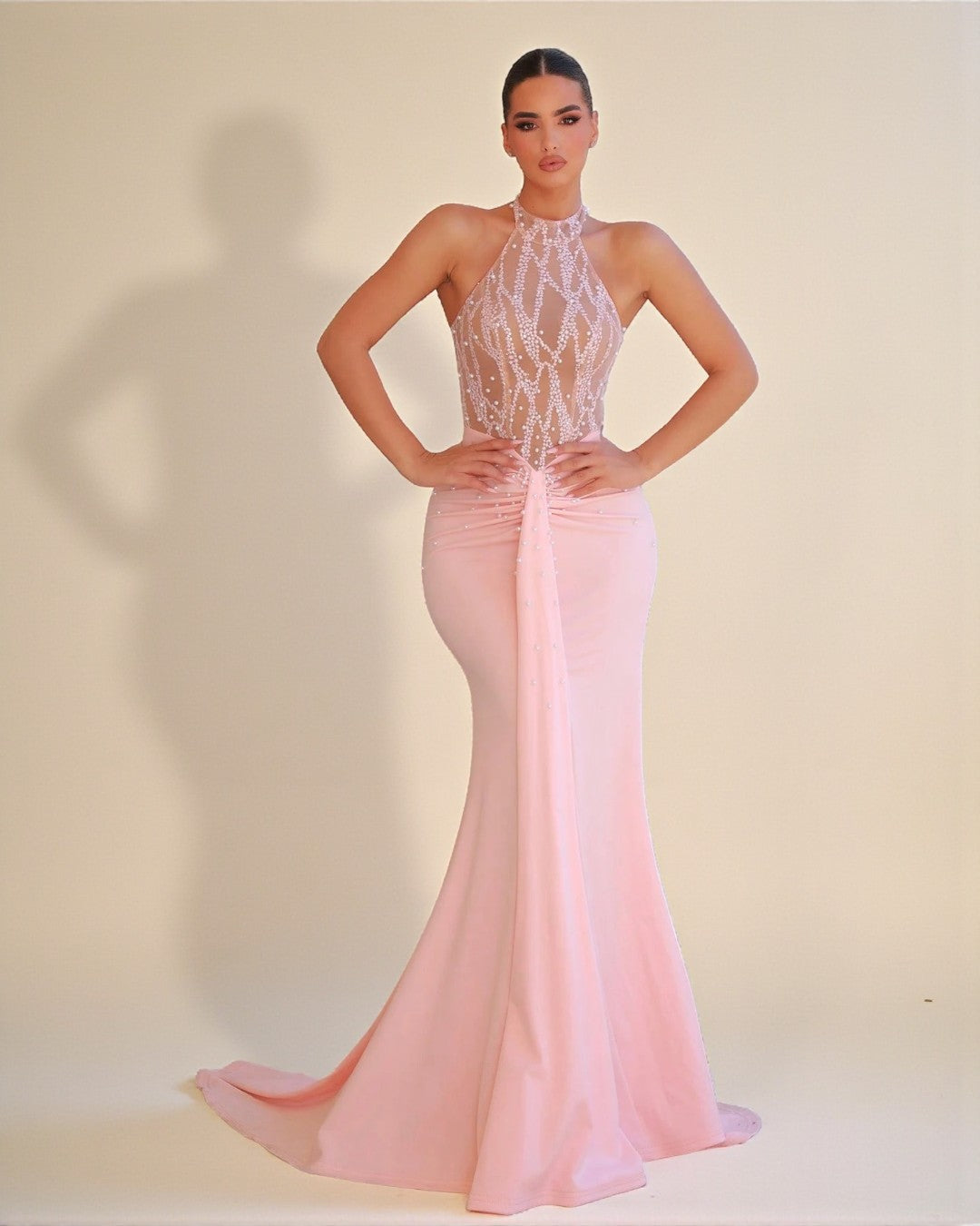 Leilani Corset Dress - Blush Pink