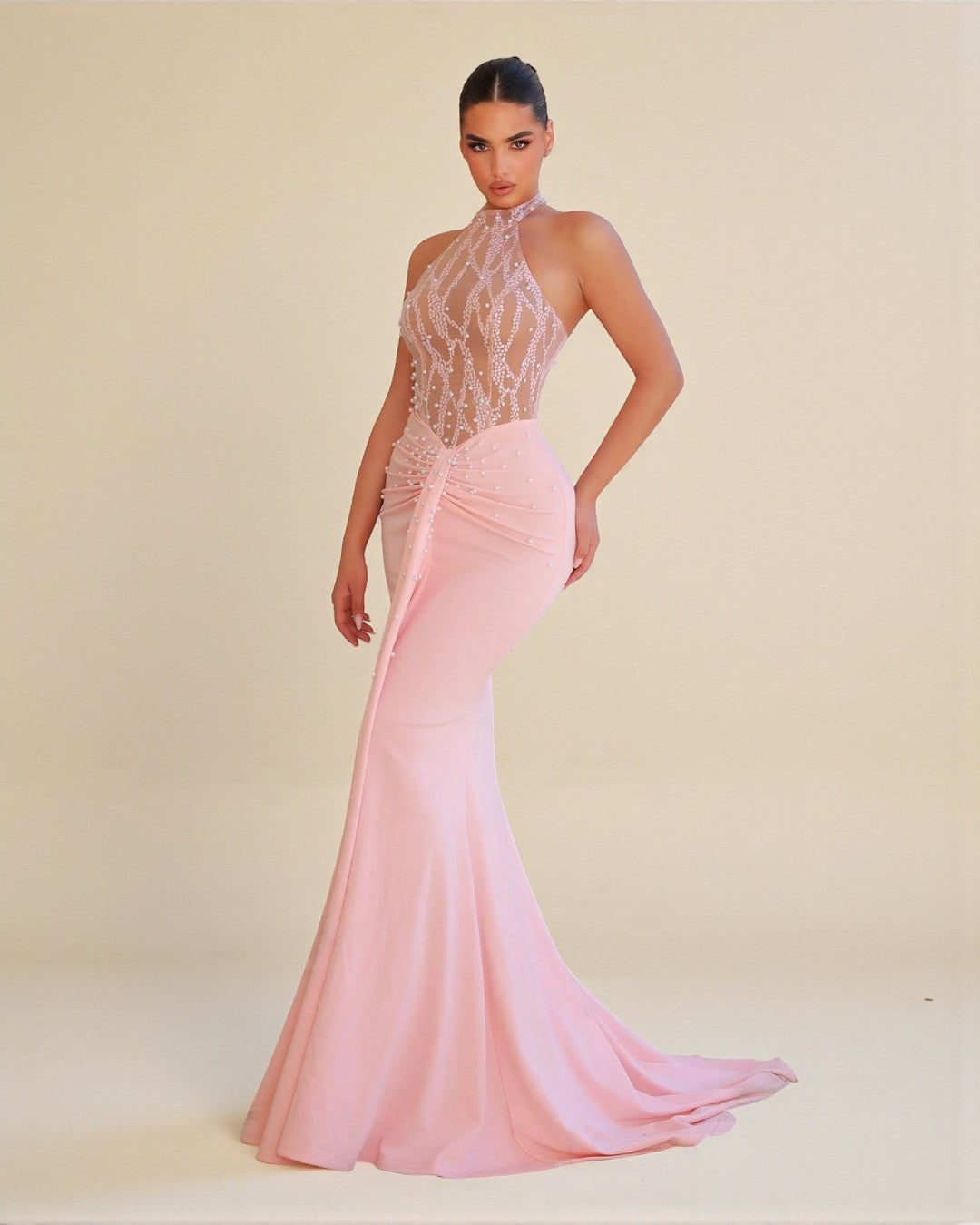 Leilani Corset Dress - Blush Pink