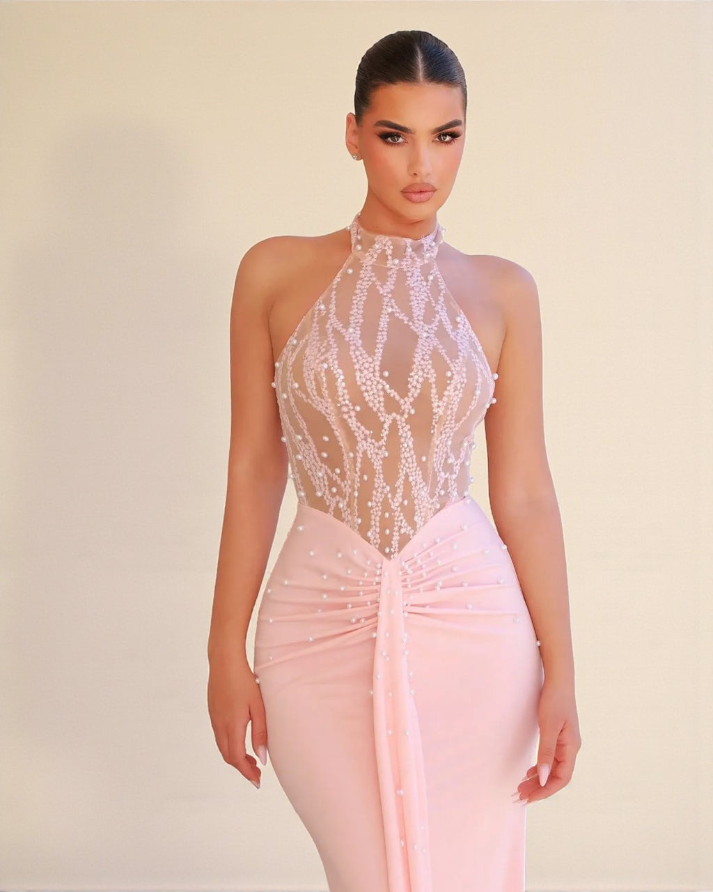Leilani Corset Dress - Blush Pink
