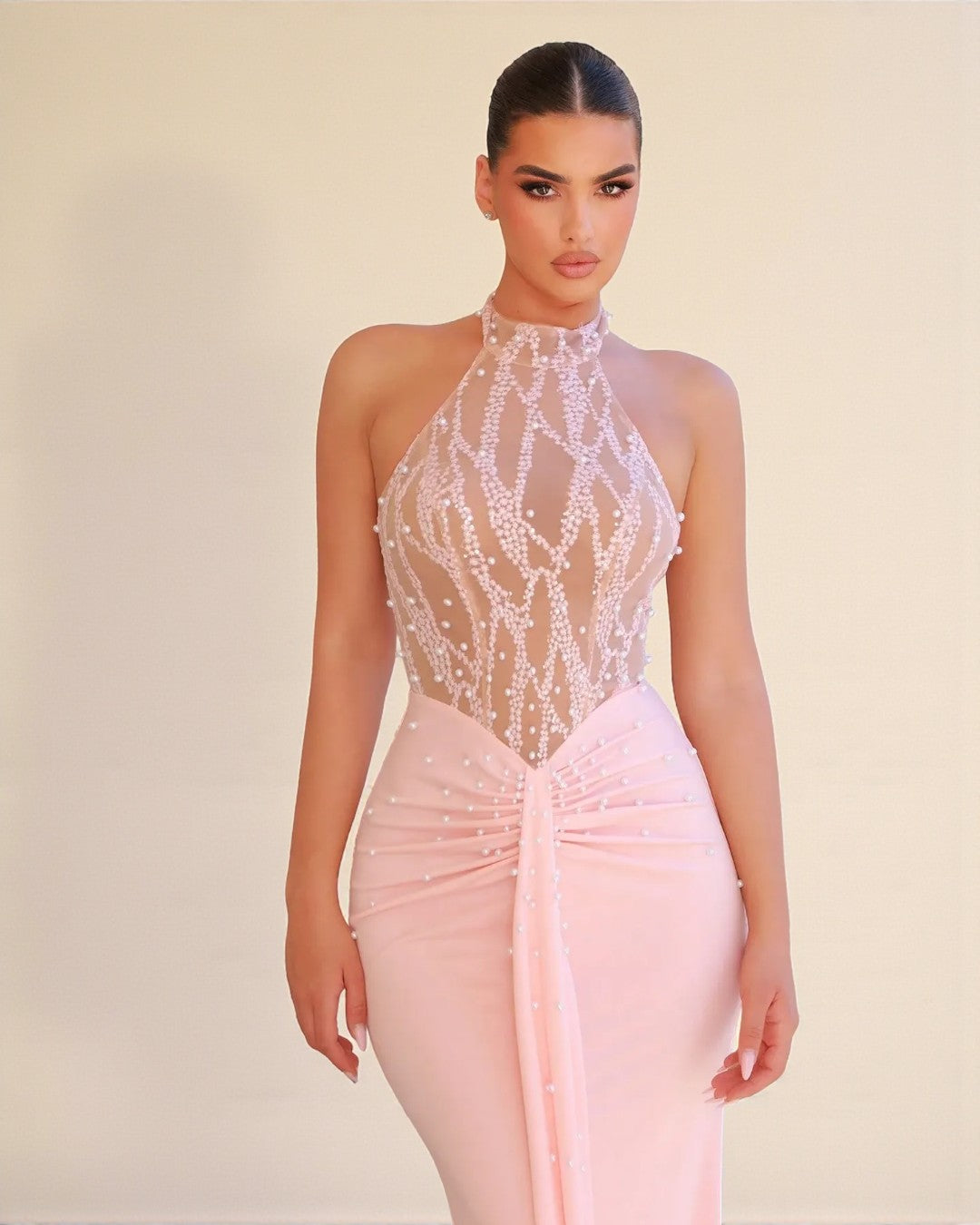 Leilani Corset Dress - Blush Pink