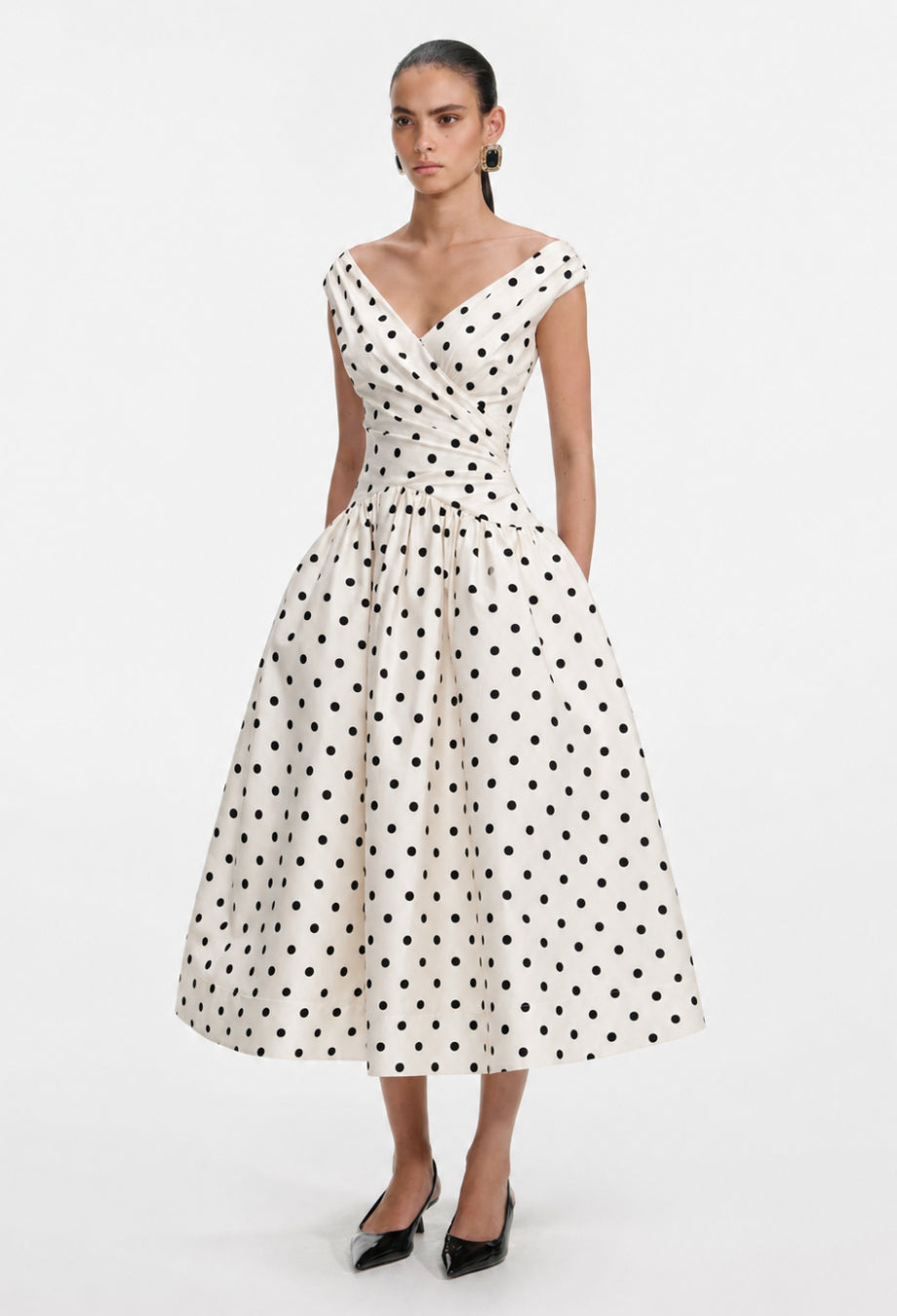 Leilani Polka Dot Dress, Old Money Style Dress, old money cocktail dress​, old money women dress​