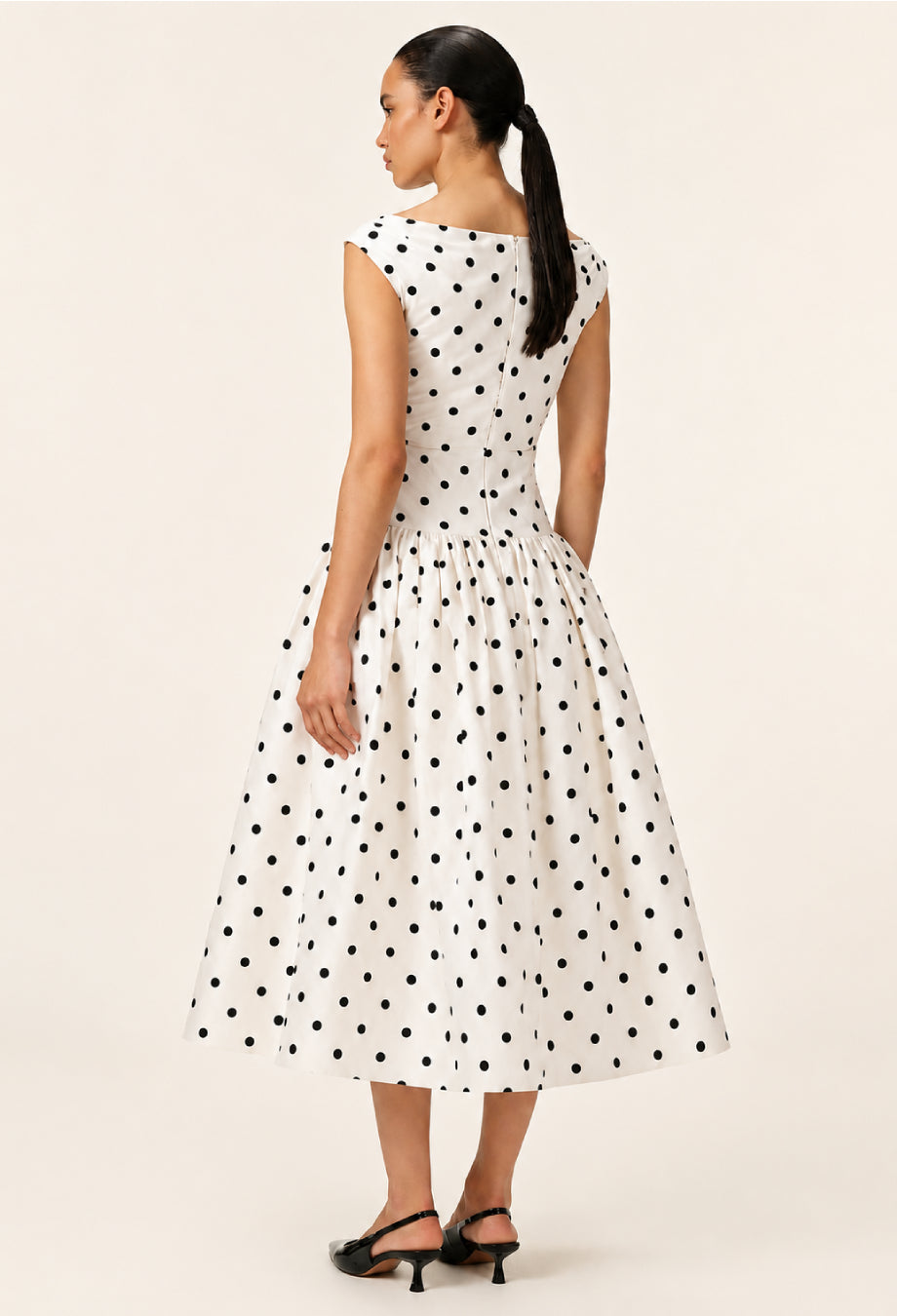 Leilani Polka Dot Dress, old money women dress​, old money graduation dress​