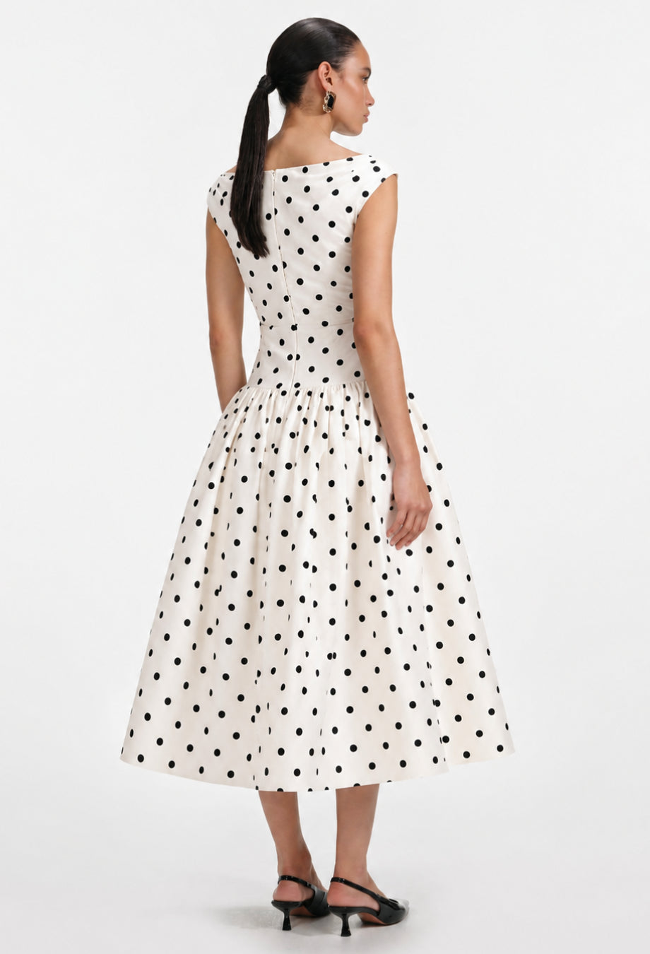 Leilani Polka Dot Dress, old money women dress​, old money graduation dress​