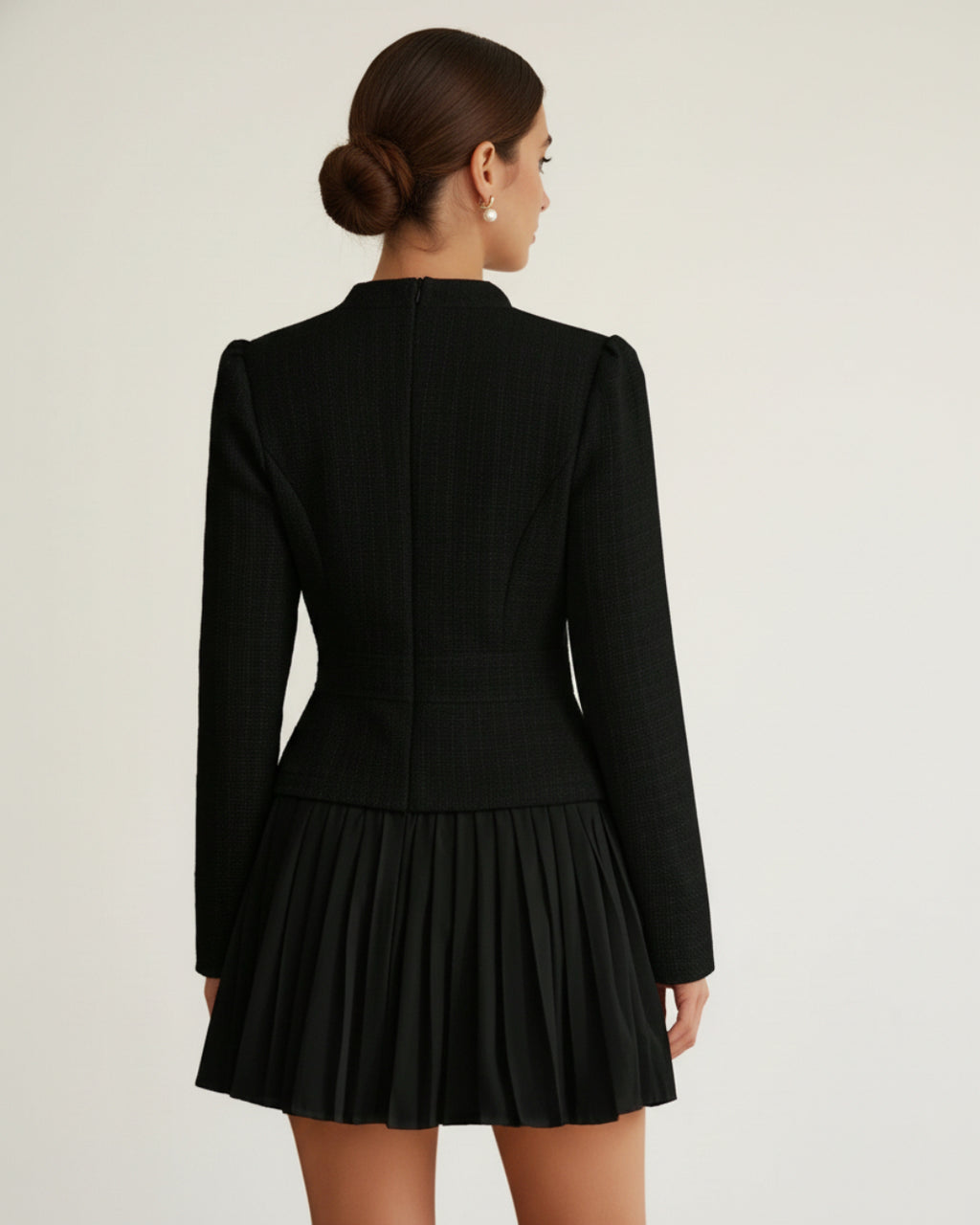 Lillian Long Sleeve Blazer Mini Dress in Black, formal wear women, formal dress for women-office wear​