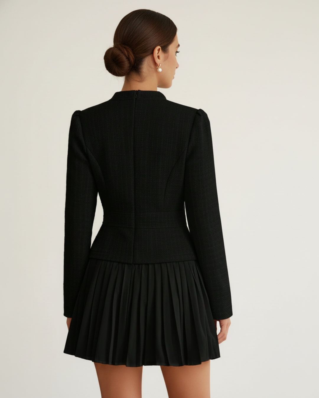 Lillian Long Sleeve Blazer Mini Dress in Black, formal wear women, formal dress for women-office wear​