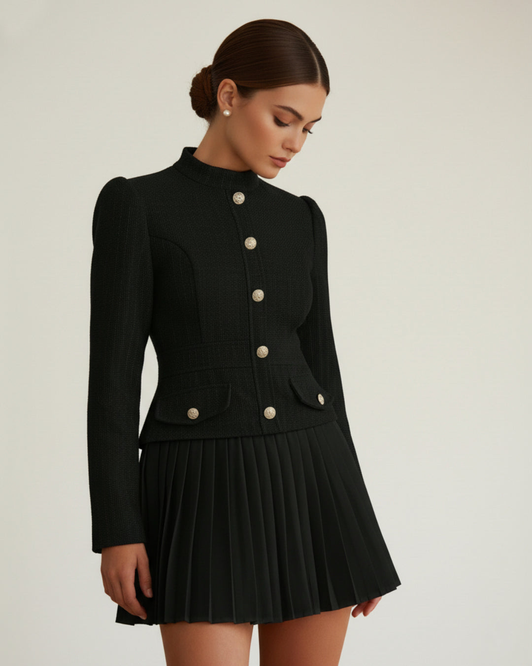 Lillian Long Sleeve Blazer Mini Dress in Black, formal wear women, formal dress for women-office wear​