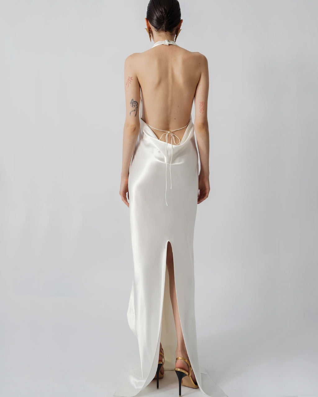 Linette Ivory Satin Gown, satin prom dress, maxi satin dress, satin dress dress