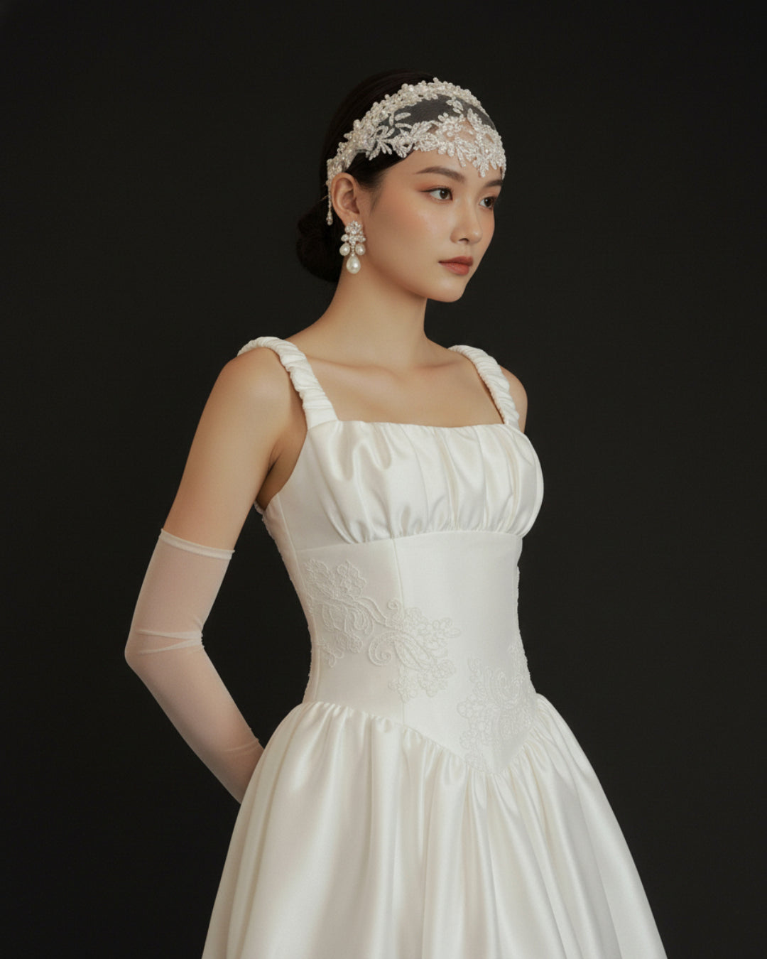 Lotus Ivory Mini Dress, HUONG BOUTIQUE canada