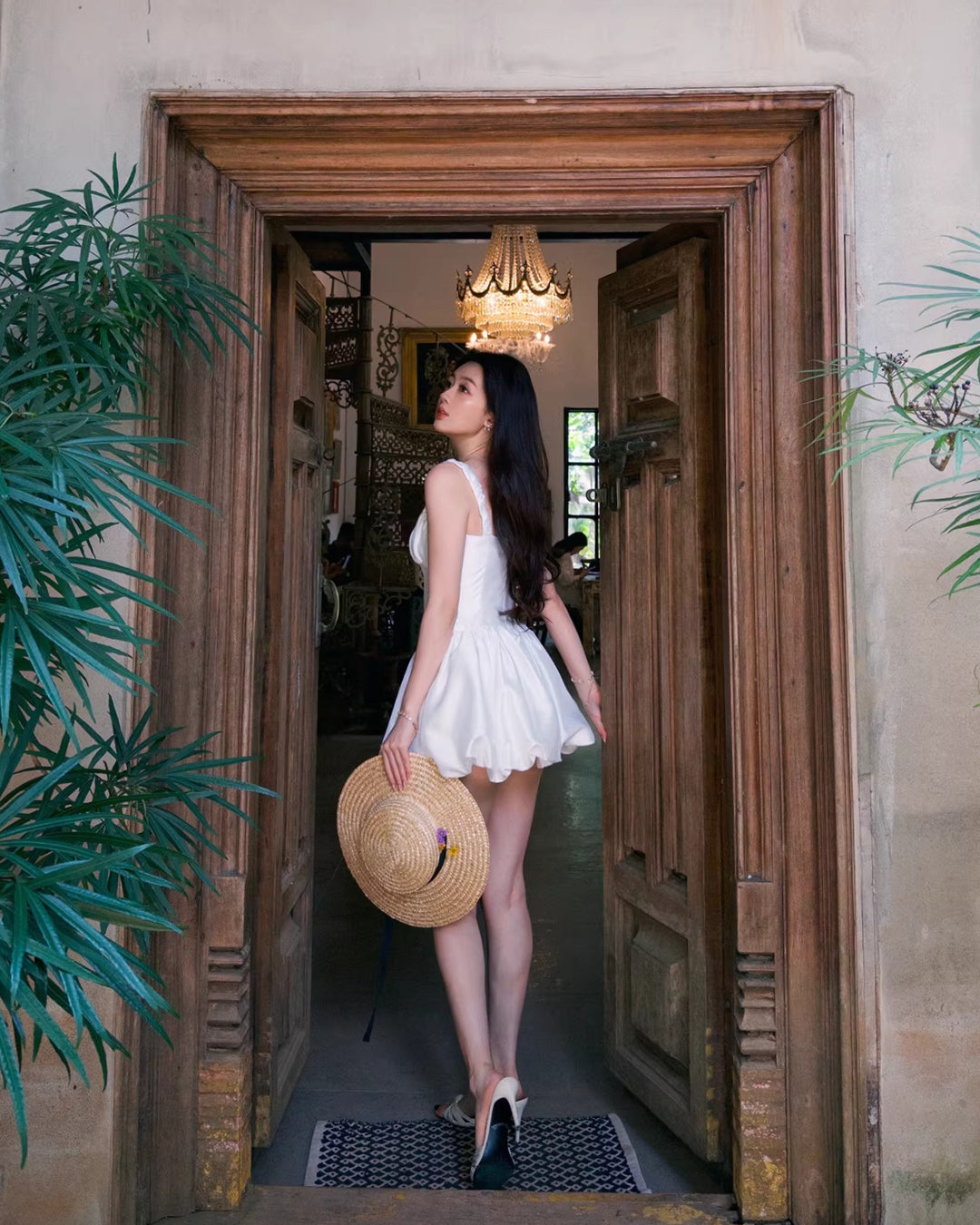 Lotus Ivory Mini Dress, huong boutique vietnam, bubble dress women​, white dress bubble​