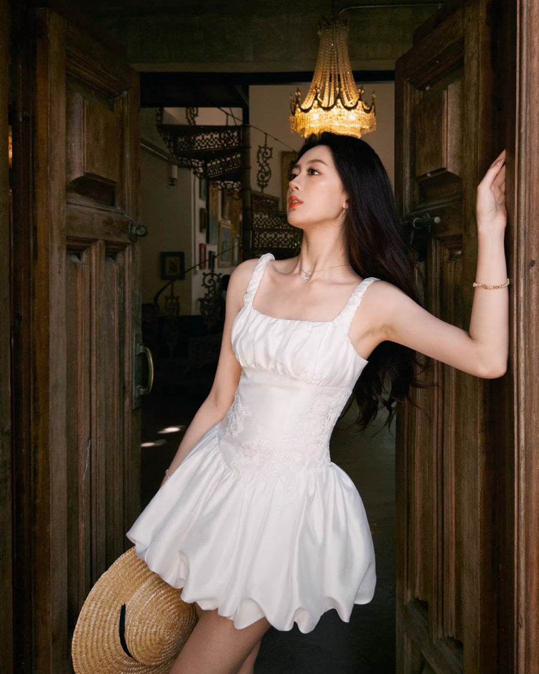 Lotus White Bubble Mini Dress for Women Lotus White Bubble Mini Dress for Women
