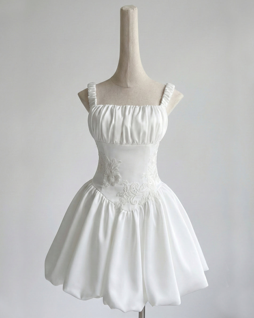 Lotus White Bubble Mini Dress for Women, womens bubble dress, bubble dress zara​