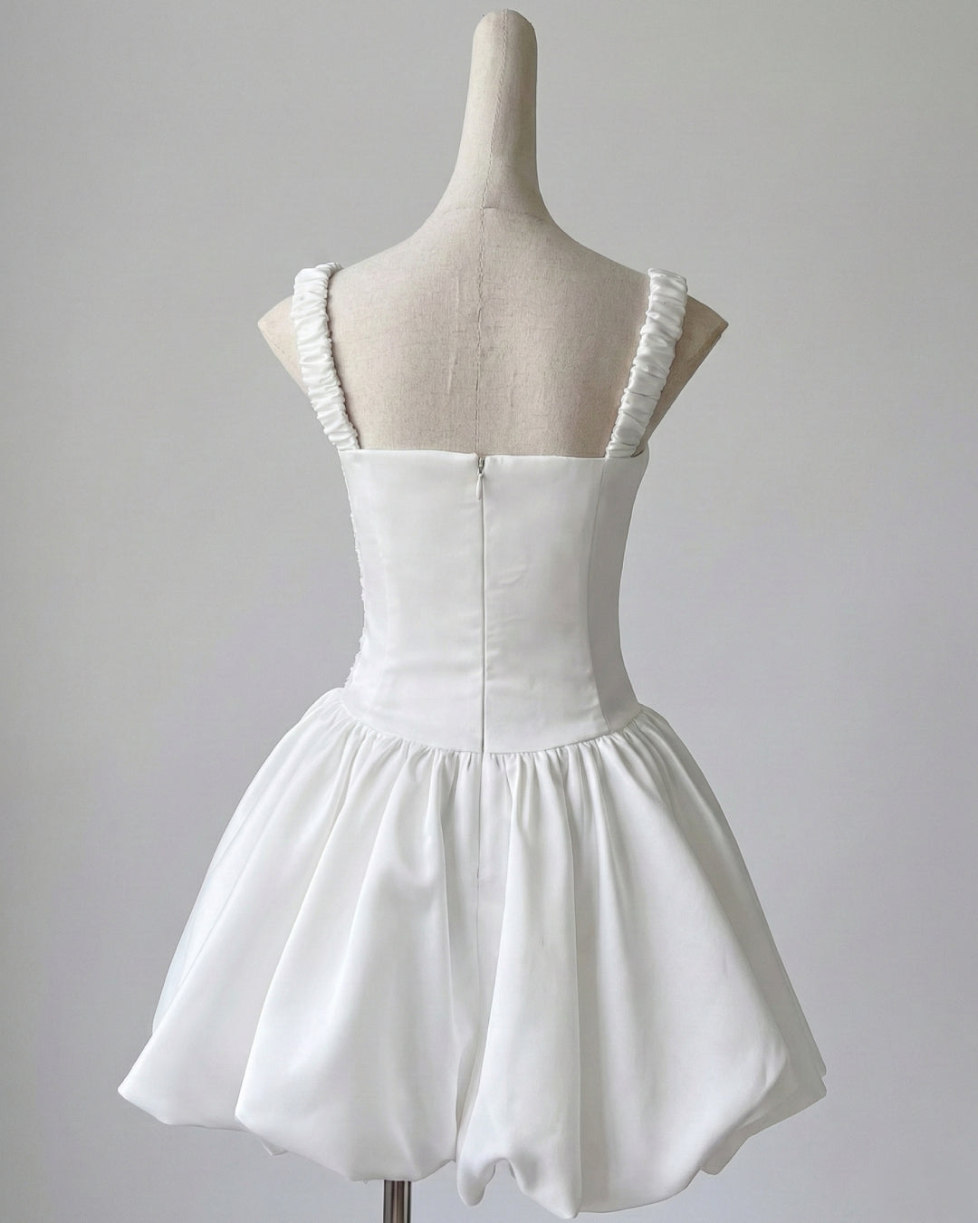 Lotus White Bubble Mini Dress for Women, womens bubble dress, bubble dress zara​