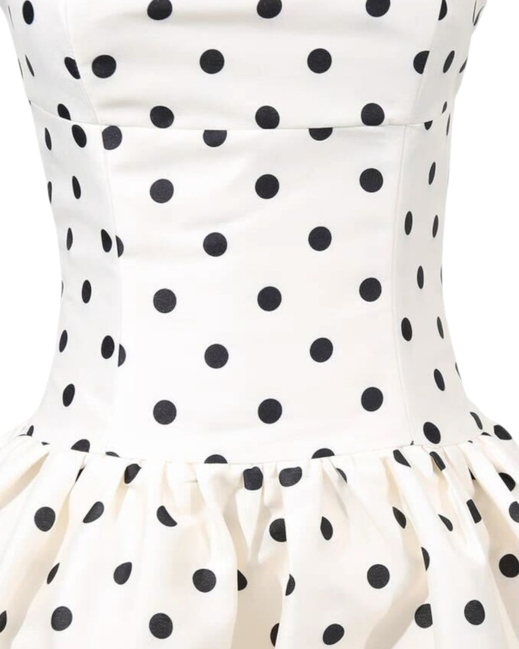 Lucia Midi Dress – elegant black polka dot midi dress with tailored fit