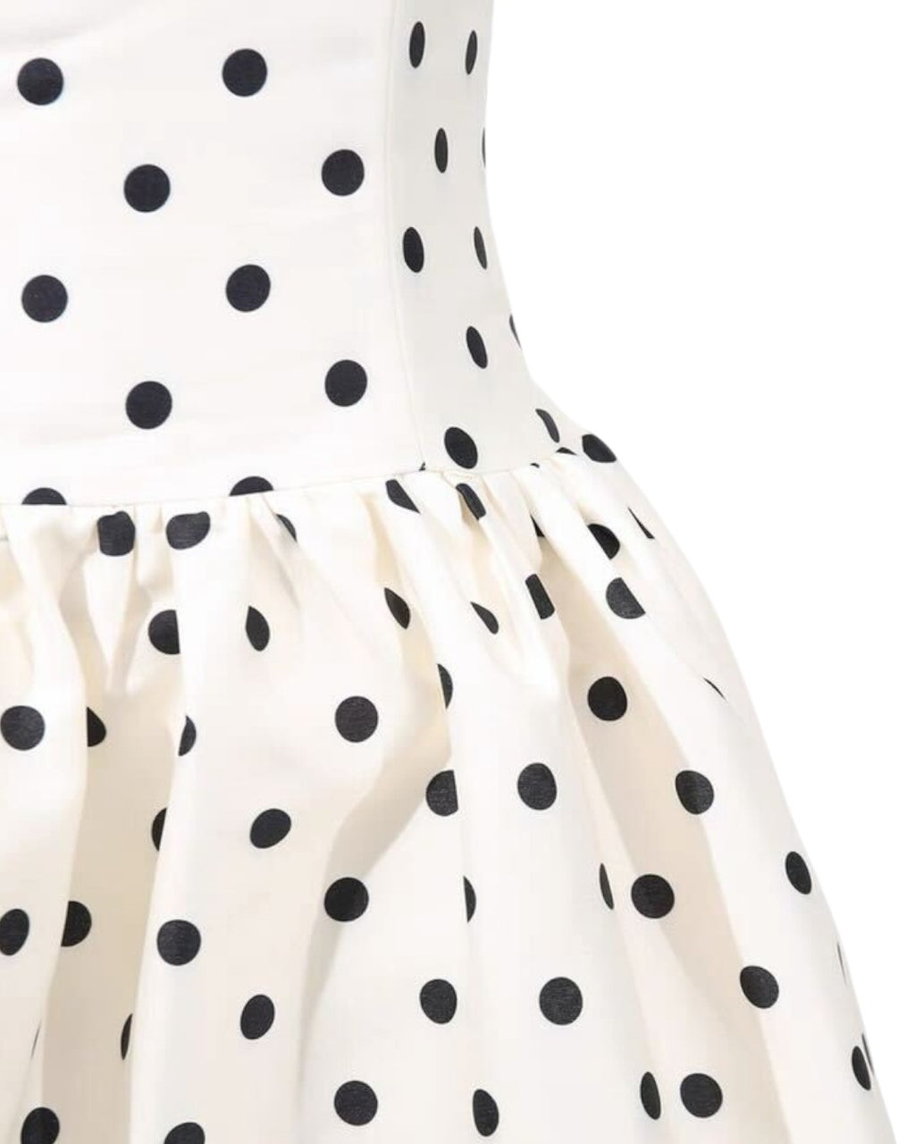 Lucia Midi Dress – black polka dot dress with sleeveless chic cut