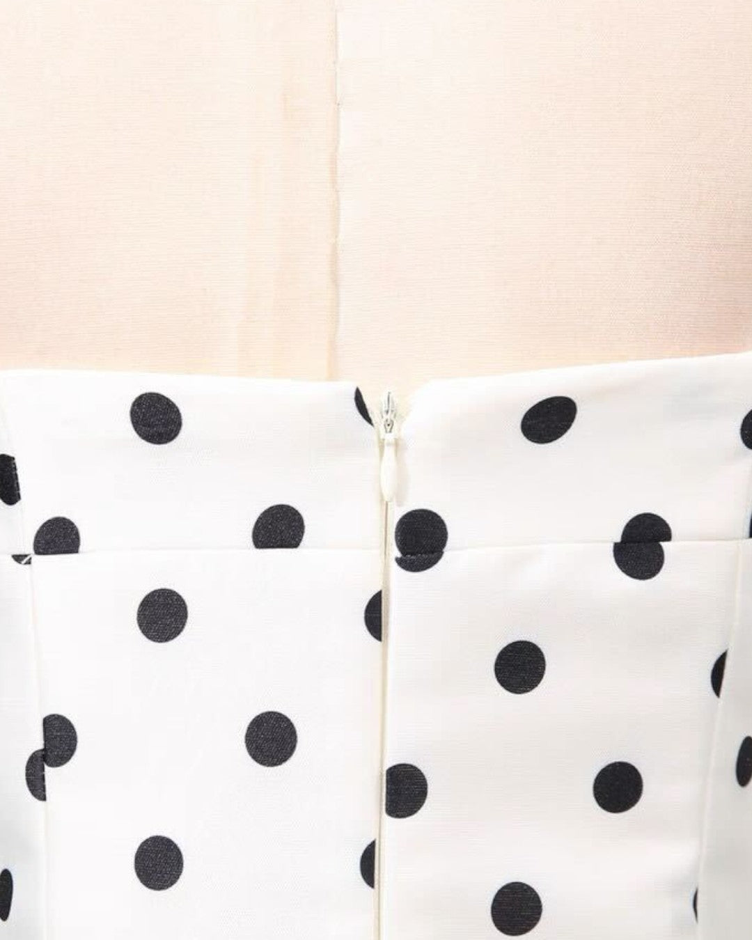 Back view of Lucia Midi Dress – invisible zipper detail