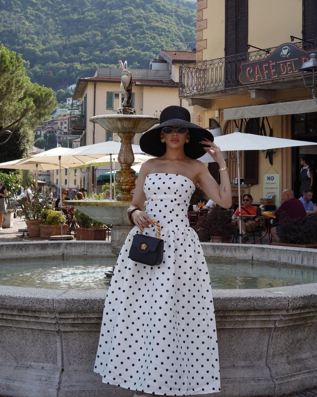 Lucia Midi Dress, polka dot dress for women