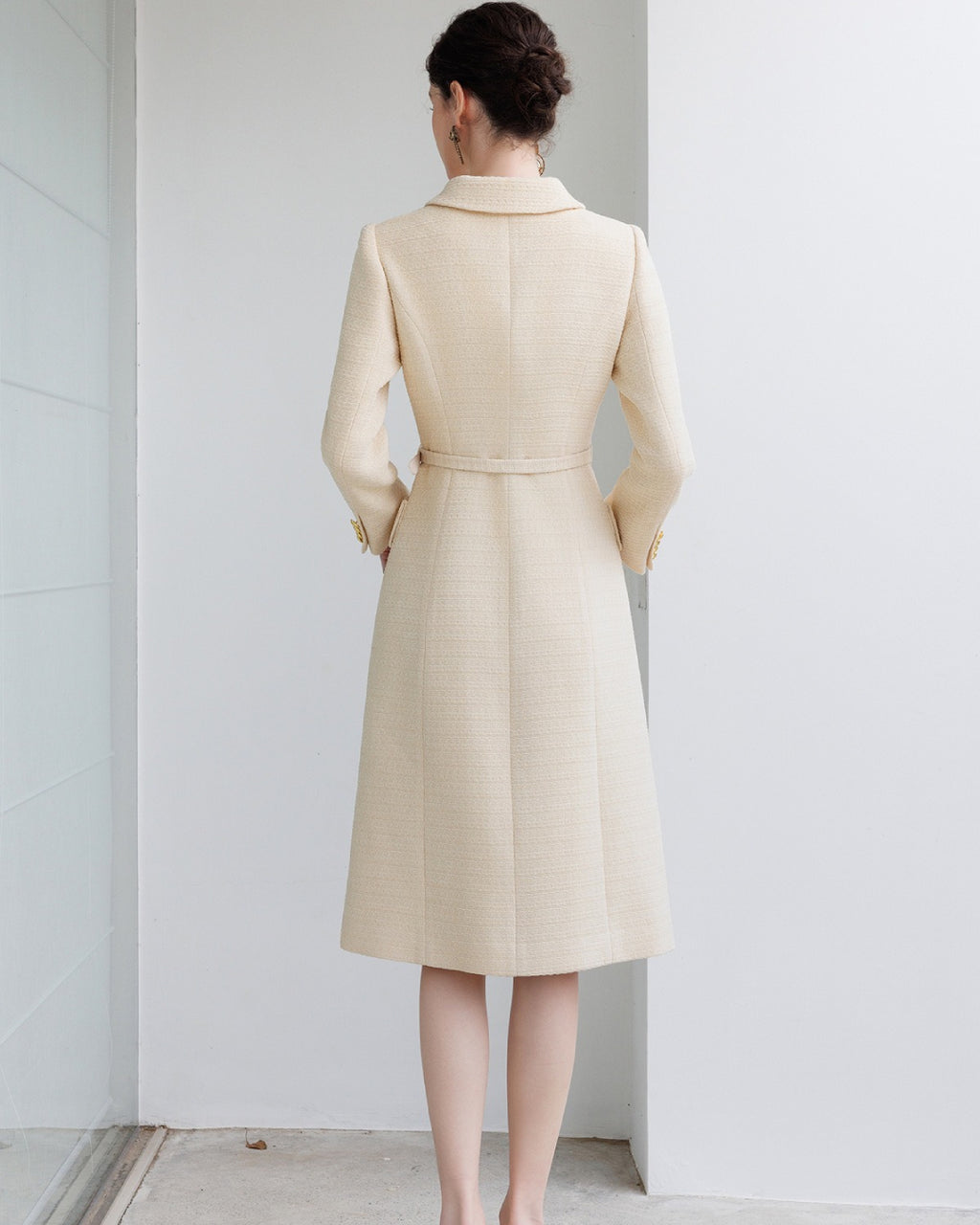 Beige Office Dress for Ladies