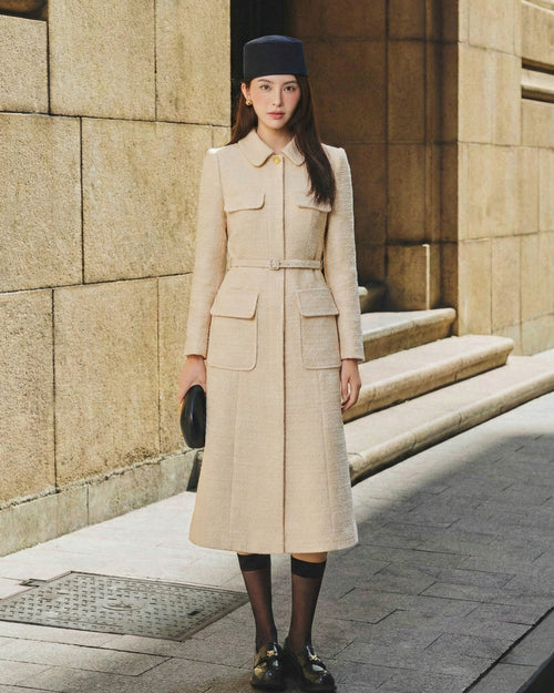 Beige Office Dress for Ladies