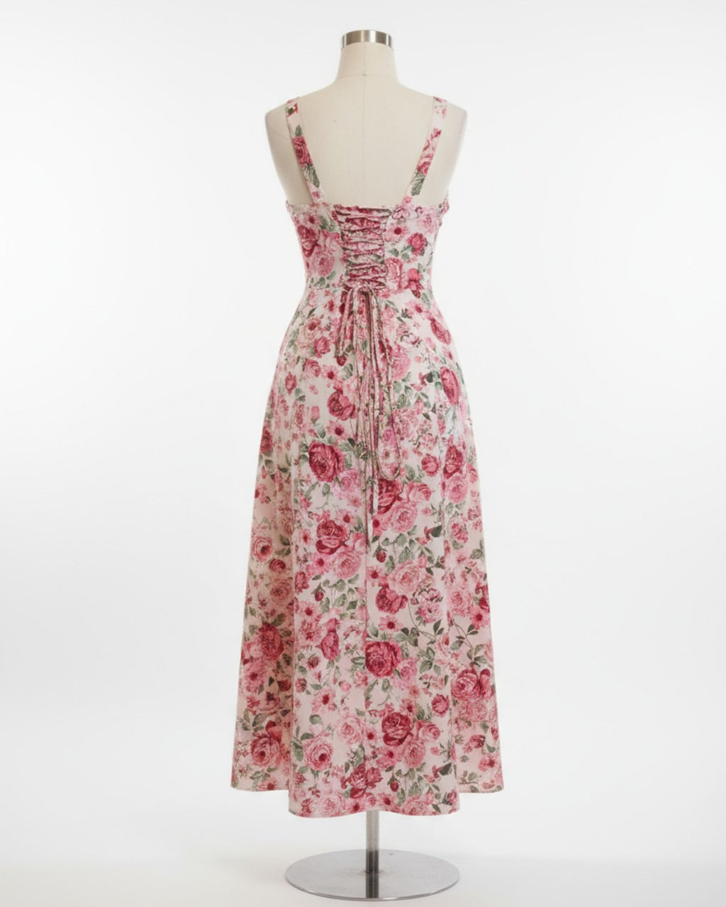 Madison Floral Midi Dress - Pink