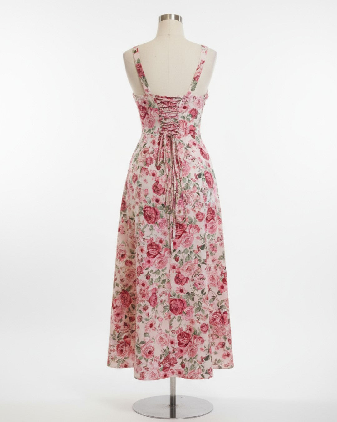 Madison Floral Midi Dress - Pink