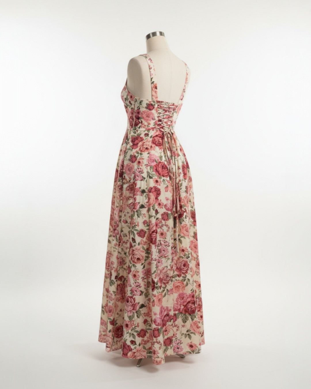 Madison Floral Midi Dress - Red