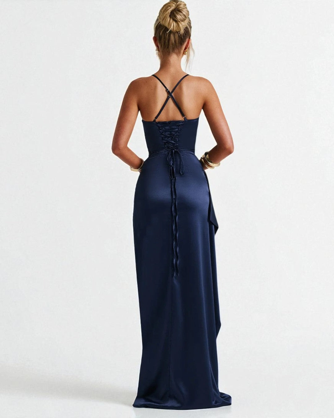 Maeve Navy Blue Satin Maxi Dress, navy blue dress, navy long dress, navy dress dress, navy blue maxi dress, blue navy dress