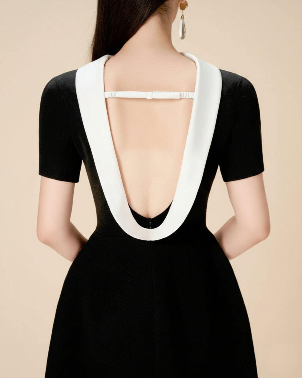 Maricia Black Mini Dress, white black mini dress, black mini dress birthday