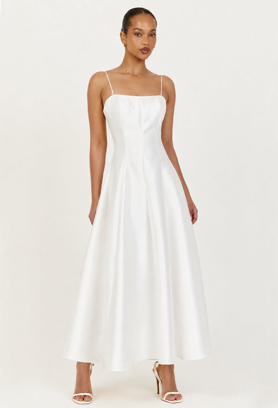 Matisse White Rehearsal Dinner Maxi Dress with Cape Shawl, white rehearsal dinner dress, white dress near me