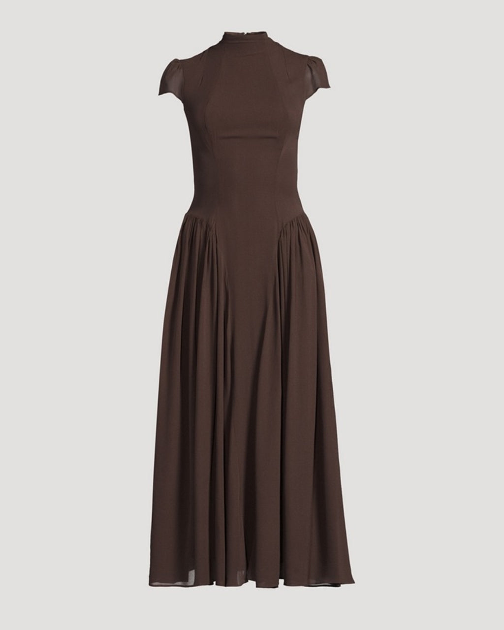 Maven Midi Dress in Coffee Brown, Women's Formal Midi Dress, semi formal wedding guest dress​