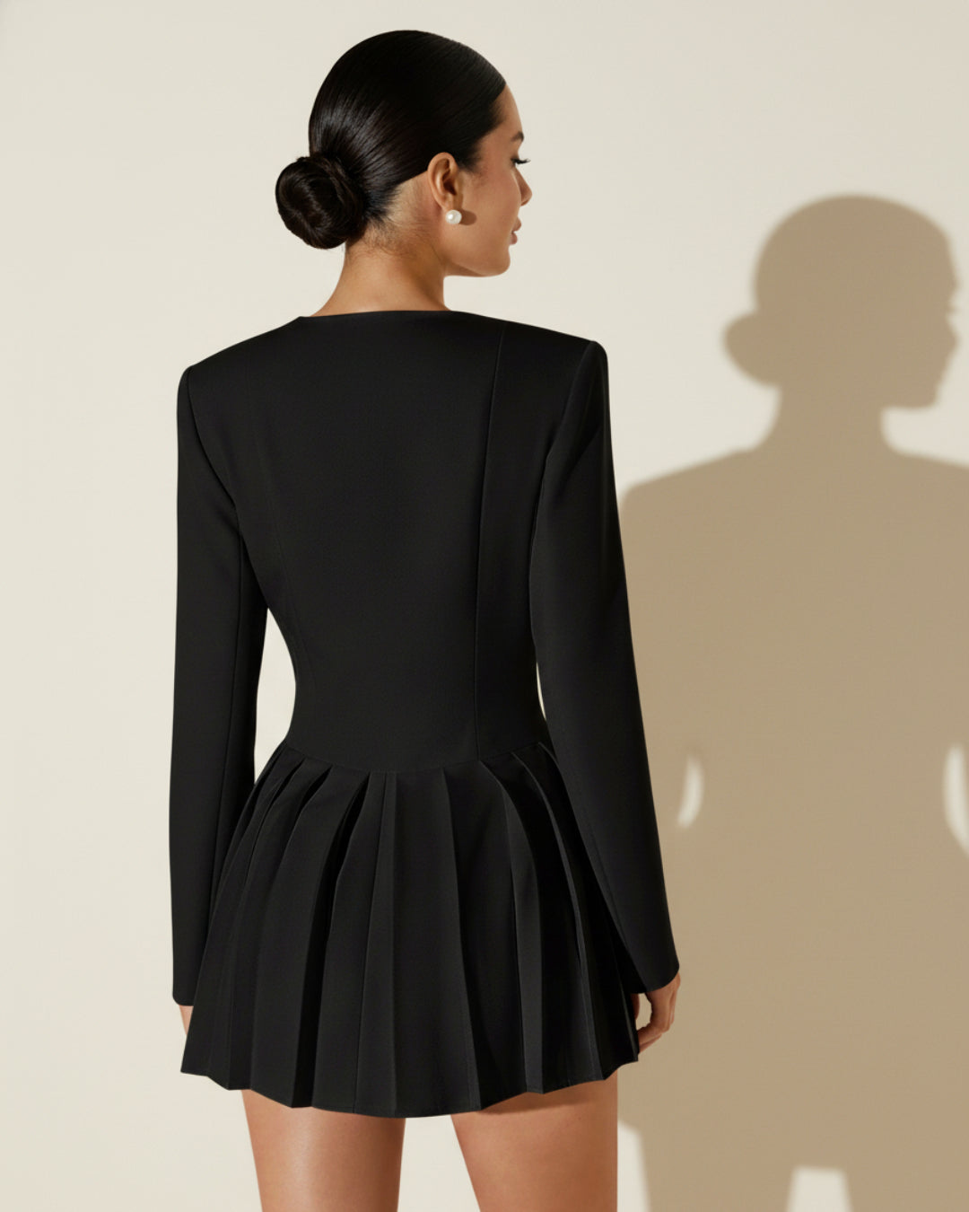 Maya Mini Long Sleeve Blazer Dress in Black - Formal Wear for Women Maya Mini Long Sleeve Blazer Dress in Black - Formal Wear for Women