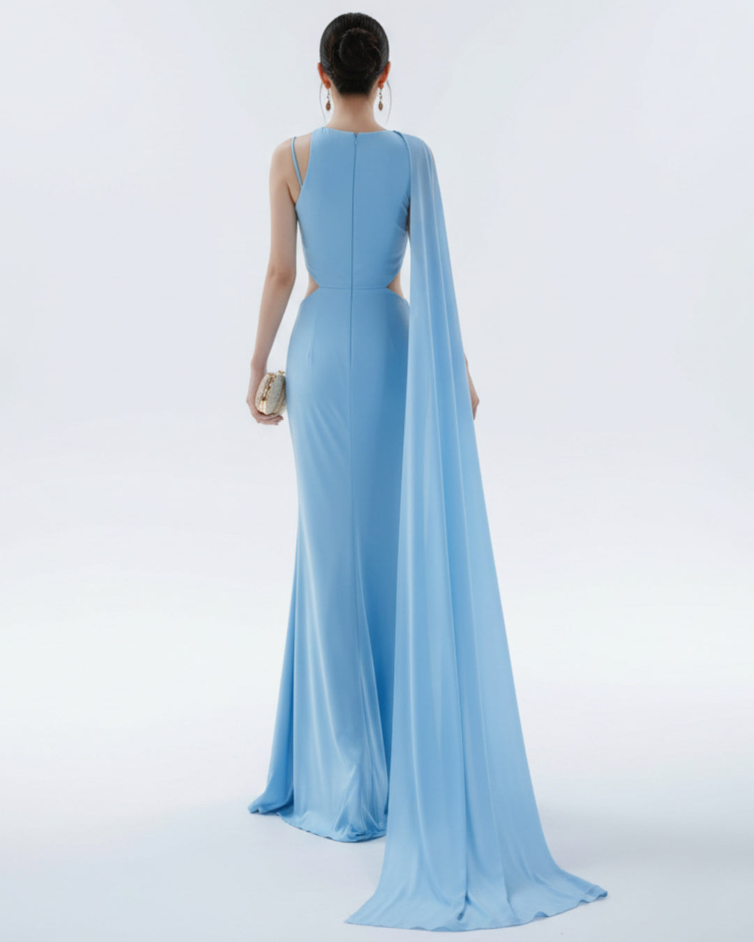 Medias Maxi Dress, blue evening gown, 1920s evening gown