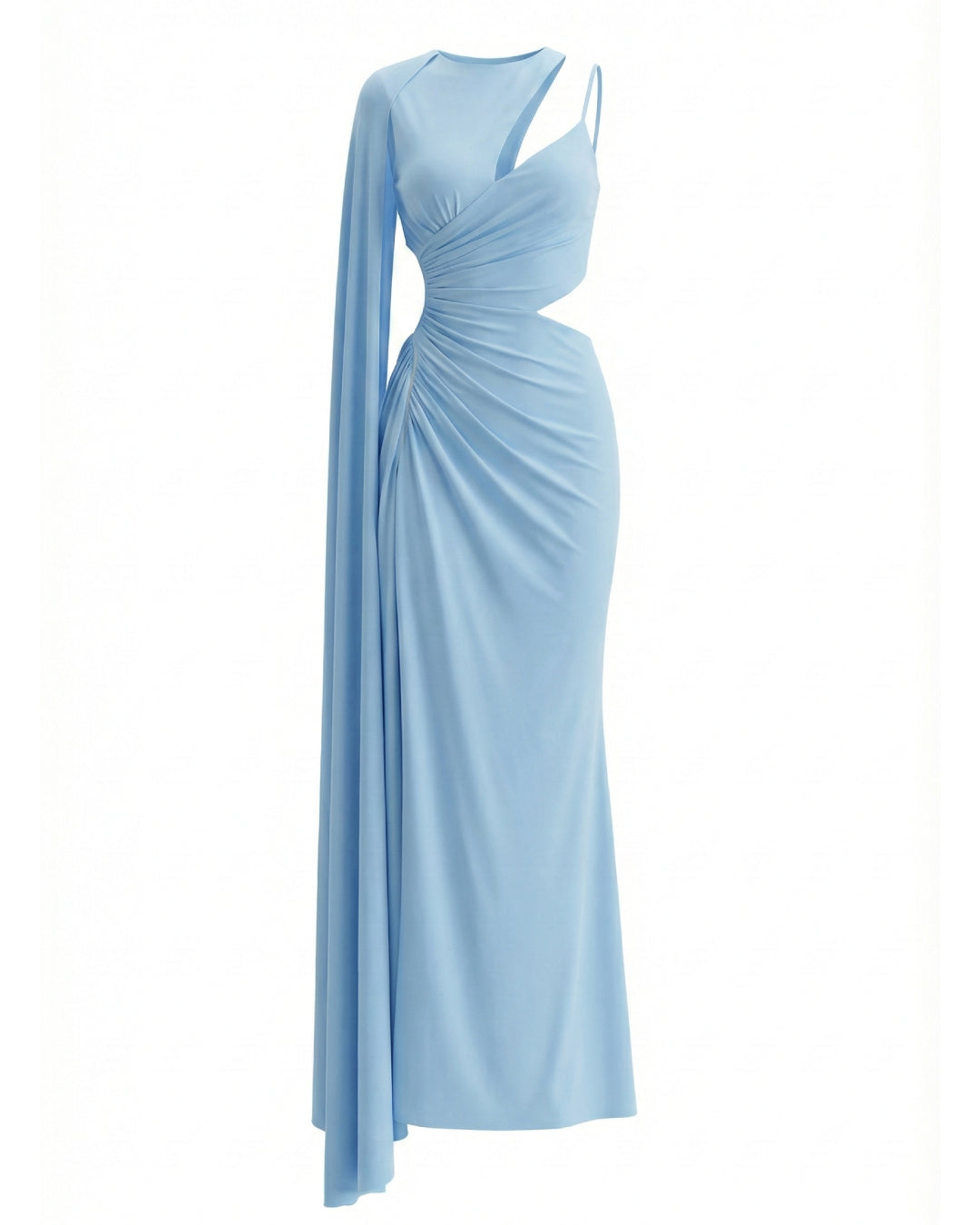 Medias Maxi Dress, blue evening gown, 1920s evening gown