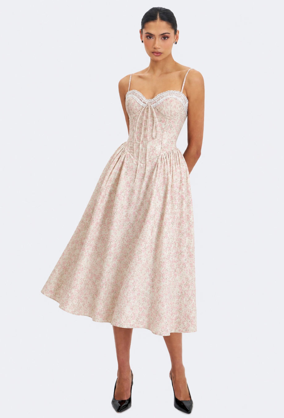 Melody Floral Midi Dress, Jubin Dress Collection, floral dresses for ladies​