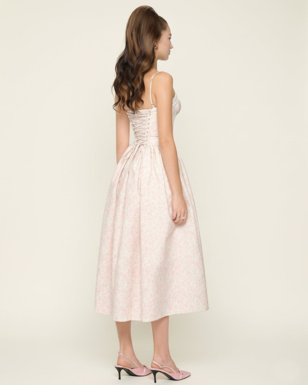 Melody Floral Midi Dress, Jubin Dress Collection, dress floral women​